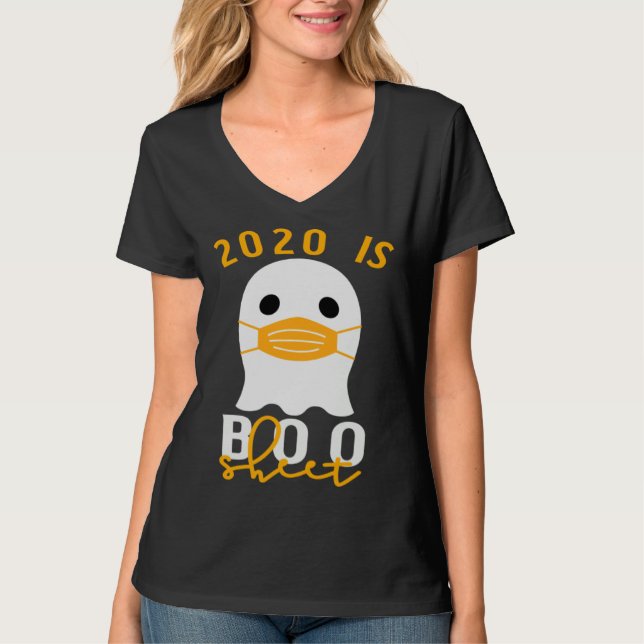 T-shirt 2020 Is Boo Sheet Halloween In Quarantine Costume  (Devant)