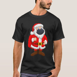 T-shirt 2020 Quarantine Père Noël En Masque Visage Pour No