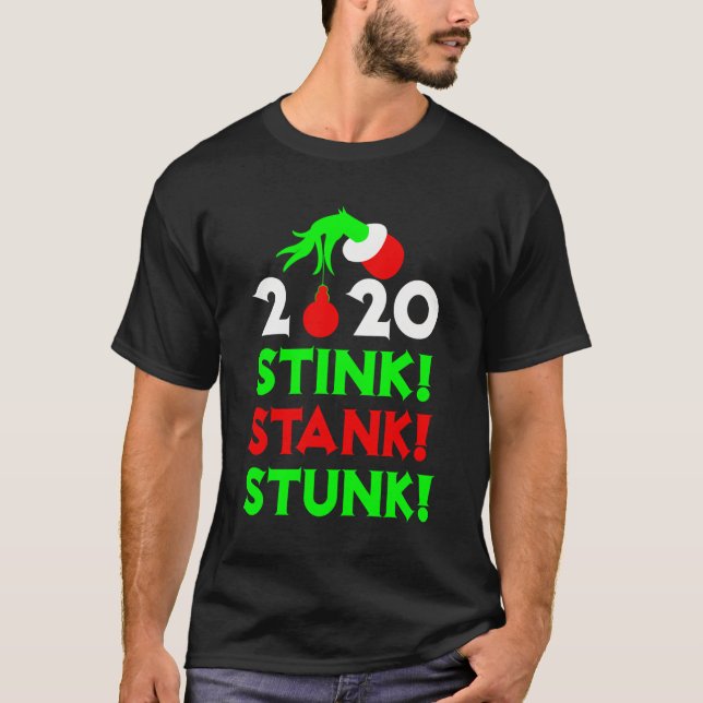 T-shirt 2020 Stink Stank Stunk Pajamas de Noël (Devant)