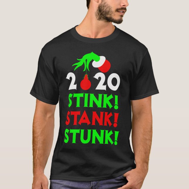 T-shirt 2020 Stink Stank Stunk Pajamas de Noël (Devant)