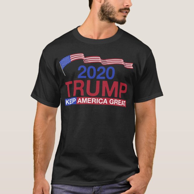 T-shirt 2020 Trump Garder l'Amérique grande (Devant)