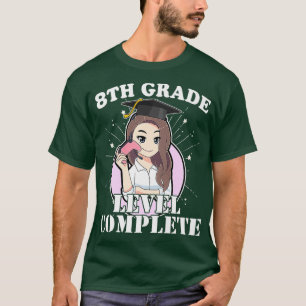T-shirt 2021 8e année Graduation Girl Loves Anime mignonne