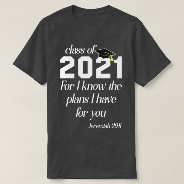 T-shirt 2021 Diplôme Religieux Bible Verse (Design devant)