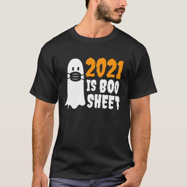 T-shirt 2021 Est Boo Sheet Halloween masqué Fantôme (Devant)