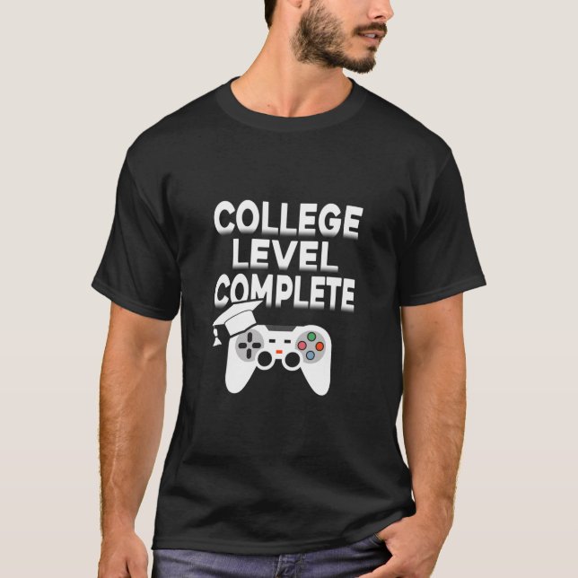 T-shirt 2021 Niveau Collège Terminé Gamer Graduation Pour  (Devant)