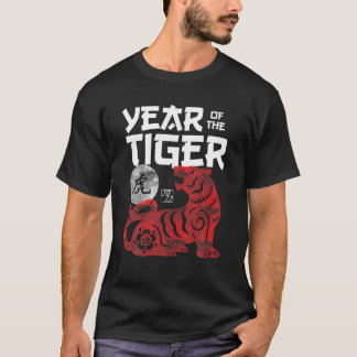 T-shirt 2022 Année Du Tigre Chinois Zodiac Chinois Nouveau