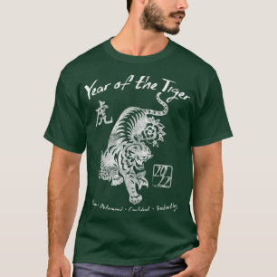 T-shirt 2022 Année du Tigre du zodiaque chinois Nouvel An 