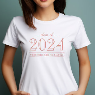 T-shirt 2022 Elégant Rose Gold Custom Graduation