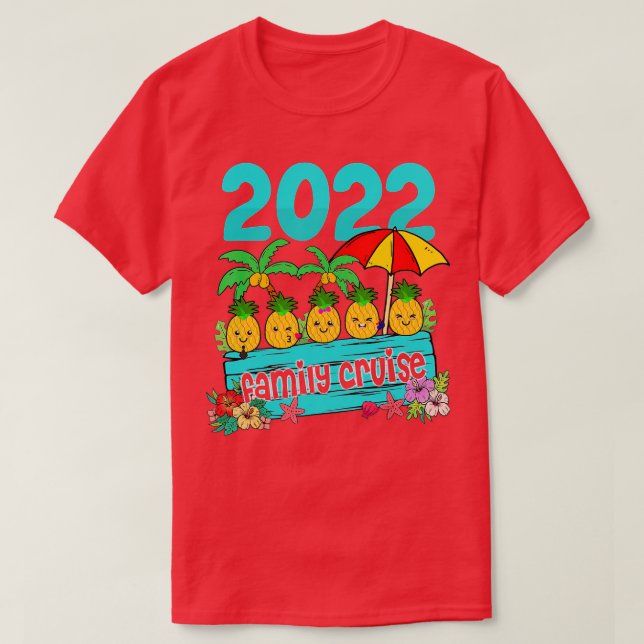 T-shirt 2022 Family Cruise Hommes Femmes Garçons Filles Vo (Design devant)