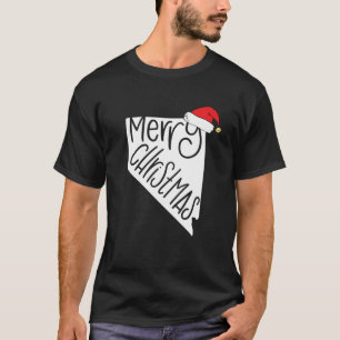 T-shirt 2022 Joyeux Noël Nevada State Map Funny Père Noël