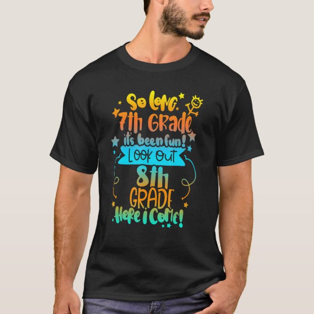 T-shirt 2022 Kids Tie Dye So Long 7th Gradegraduation 8t (Devant)