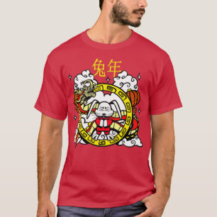 T-shirt 2023 Année Du Rabbit Zodiac Chinois Nouvel An Wa