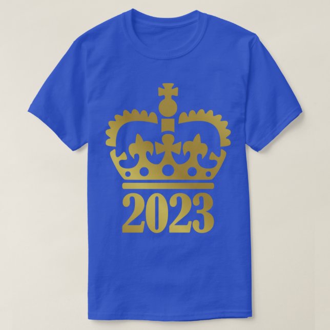 T-shirt 2023 avec couronne pour anniversaire et nouveau-né (Design devant)