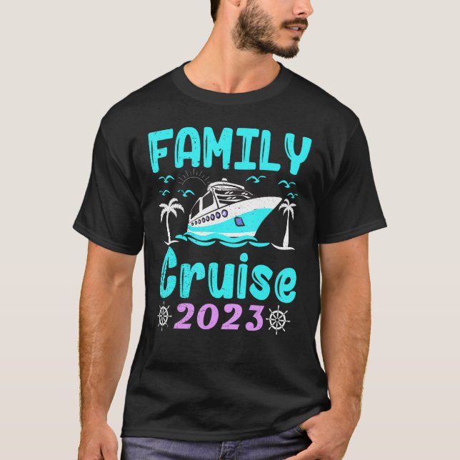 T-shirt 2023 Family Cruise Men Women Boys Girls Sailing an (Devant)