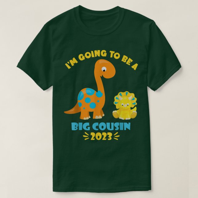 T-shirt 2023 Je Vais Être Un Gros Cousin Dinosaure Lover C (Design devant)