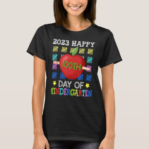 T-shirt 2023 Joyeux 100E Jour De Maternelle 100 Jours Sch