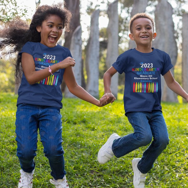 T-shirt 2023 Maternelle Diplômée Personnalisée Petits Enfa (Créateur téléchargé)