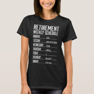 T-shirt 2023 Retraité Pour Femmes Retraite Horaire Hebdoma