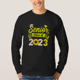T-shirt 2023 Senior Class Of 2023 Sunflower Graduate Gradu