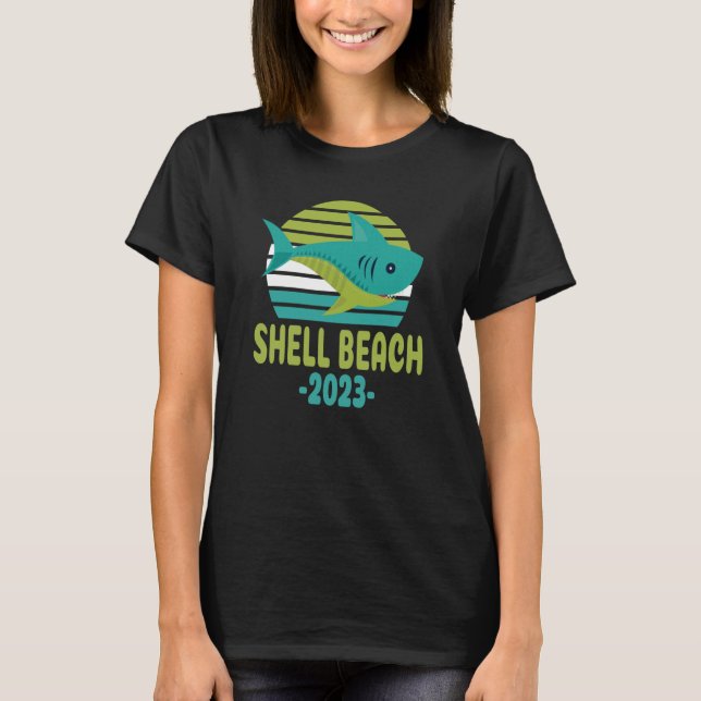 T-shirt 2023 Shell Beach California Shark (Devant)