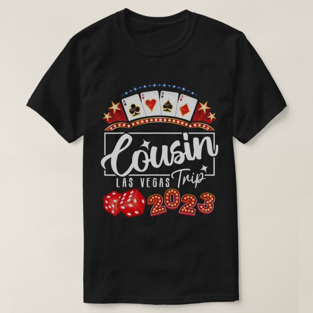 T-shirt 2023 Vegas Cousin Voyage pour la fête d'anniversai (Design devant)