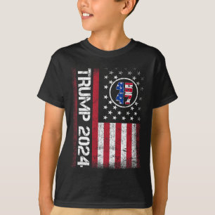 T-shirt 2024 45 47 Stand With American Flag Hommes Femmes
