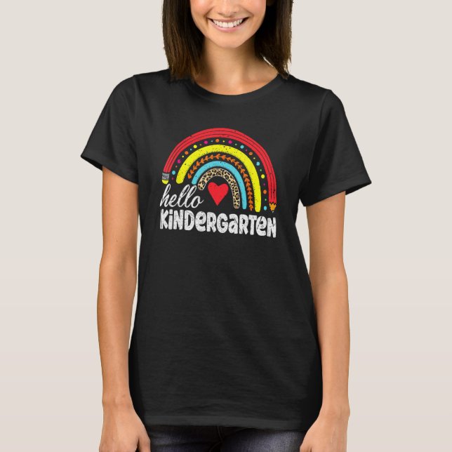 T-shirt 2024 Back To School Hello Kindergarten Teacher Rai (Devant)