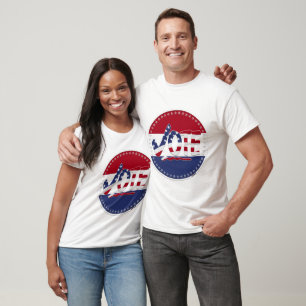 T-shirt 2024 Drapeau États-Unis VOTE Coche