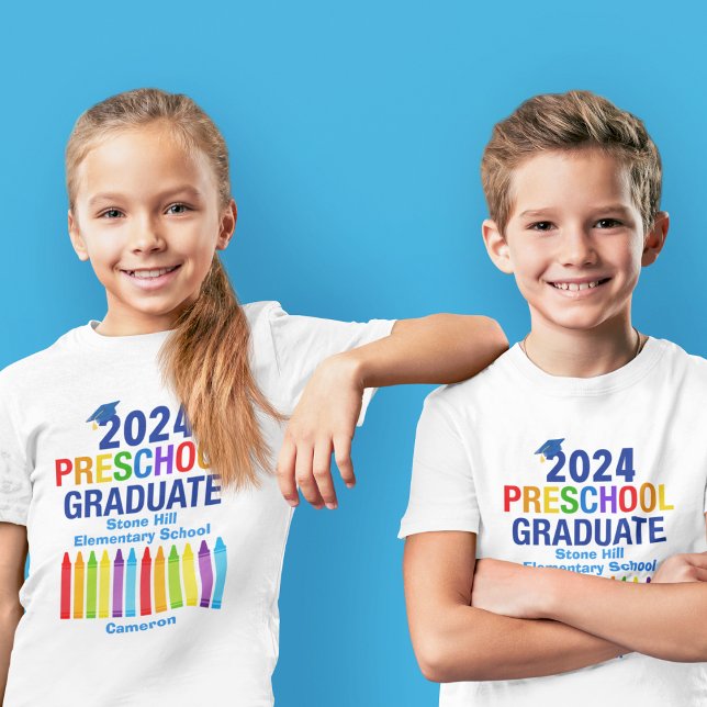 T-shirt 2024 Enseignement préscolaire Diplômé Cute Custom  (Créateur téléchargé)