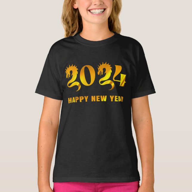 T-SHIRT 2024 HEUREUSE NOUVELLE ANNÉE (Devant)