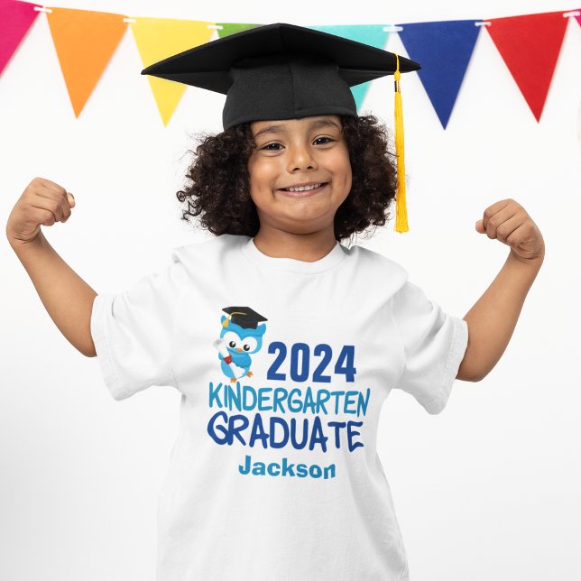 T-shirt 2024 Jardin d'enfance Graduation Cute Blue Owl Kid (Créateur téléchargé)