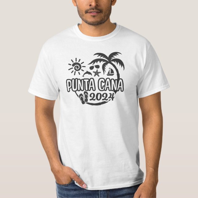 T-shirt 2024 Punta Cana Vacances ou Voyage Design (Devant)