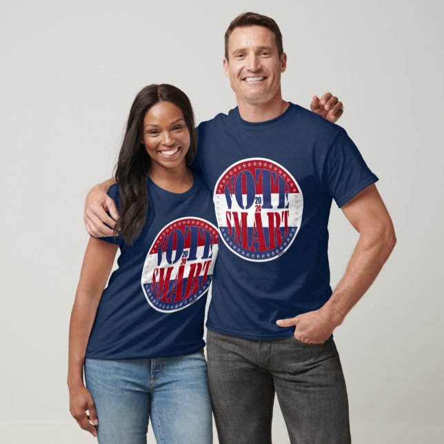 T-shirt 2024 Rouge et Bleu VOTE SMART 1 (Unisexe)