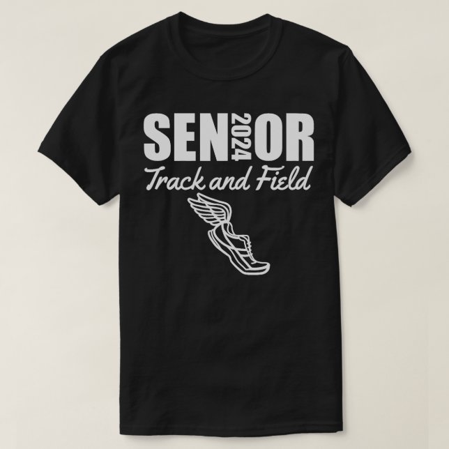 T-shirt 2024 Senior Track and Field Class of 2024 Run Jump (Design devant)