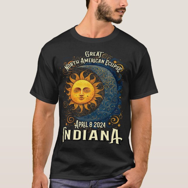 T-shirt 2024 Solaire Eclipse Totalité Céleste Événement So (Devant)