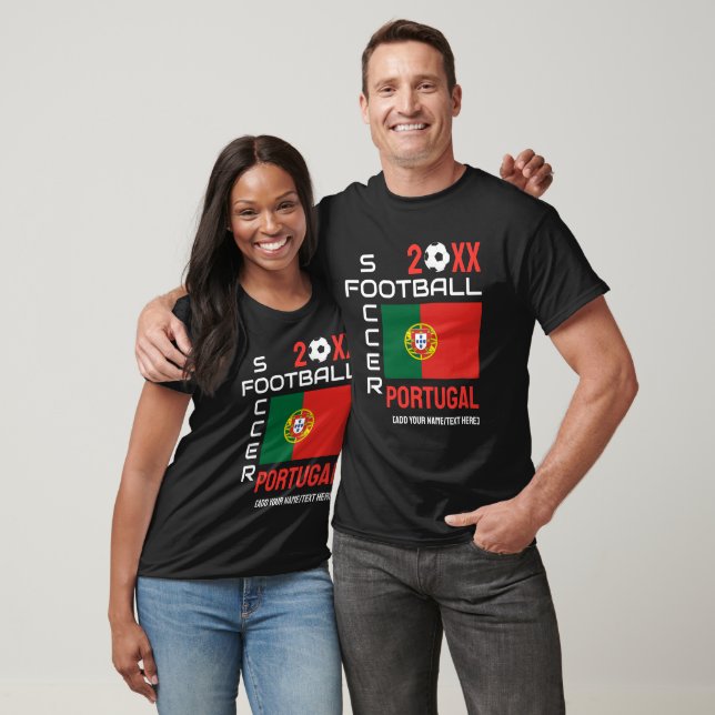 T-shirt 2024 Toute année PORTUGAL Football Nom personnalis (Unisexe)