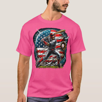 T-shirt 2024 USA America BESBALL aux USA 4 JUILLET