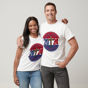 T-shirt 2024 Votre vote compte avec croix