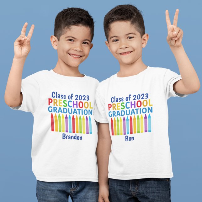 T-shirt 2025 Diplôme préscolaire amusant sur mesure enfant (Créateur téléchargé)