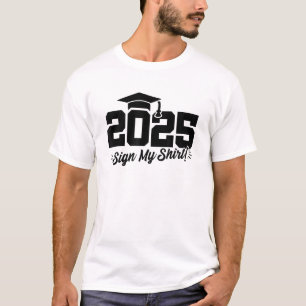 T-shirt 2025 Diplôme supérieur, Classe de 2025, Autographe