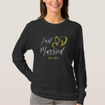 T-shirt 2025 Femme Mari partenaire de la partie d'engageme<br><div class="desc">Parti de l'engagement conjugal des épouses de 2025 juste marié</div>