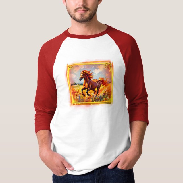 T-shirt 2026 Année du Cheval de Feu - (Devant)