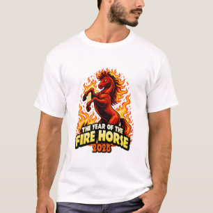 T-shirt 2026 Année du Cheval de Feu Art du zodiaque chinoi