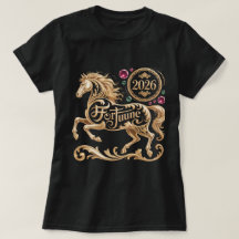 2026 Année du Cheval Nouvel An Chinois Cheval Doré
