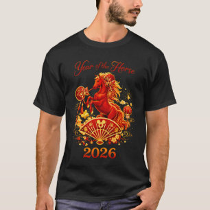 T-shirt 2026 Année du Cheval Nouvel An Lunaire 2026 Chinoi