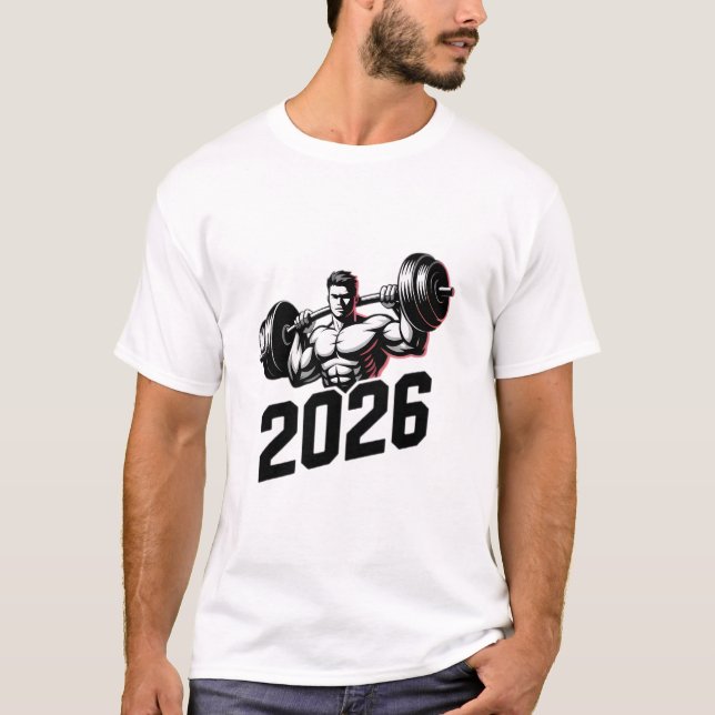 T-shirt 2026 Bodybuilder Barbell Lifting Shirt (Devant)