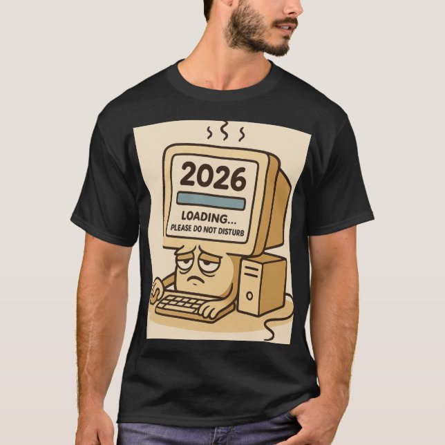 T-shirt « 2026 Chargement… Système Trop Fatigué » (Devant)