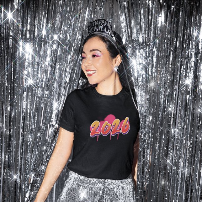 T-shirt 2026 Graffiti Style Color Splash New Year (Créateur téléchargé)