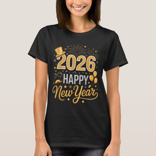 T-shirt 2026 Happy New Year Celebration For Party Enthusia (Devant)