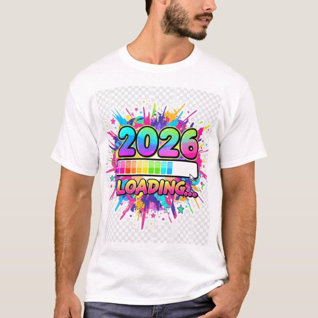 T-shirt 2026 Loading Progress Bar Sticker (Devant)